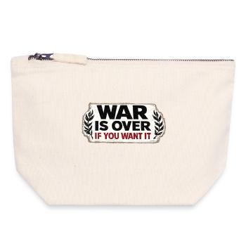 War No More – Sticker Peace & Humanity - Canvas Zip Pouch 18 x 19 cm - nature - Front