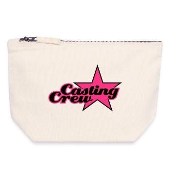 Casting Crew | Star | Stern - Pochette zippée en toile 18 x 19 cm - blanc naturel - Devant