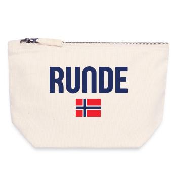 Runde Norway Flag - Canvas Zip Pouch 18 x 19 cm - nature - Front