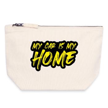 Camping Car Living in a car - Canvas Zip Pouch 18 x 19 cm - nature - Front