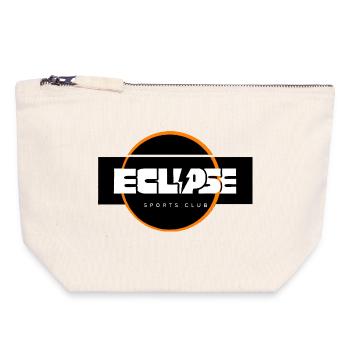 Conception du logo du club sportif Eclipse - Pochette zippée en toile 18 x 19 cm - blanc naturel - Devant