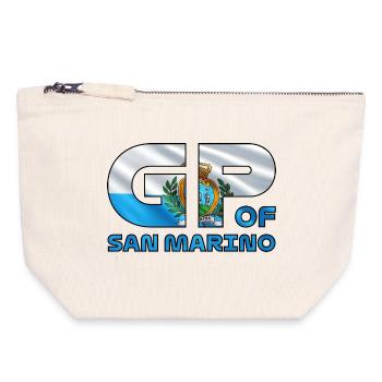 san_marino_gp - Canvas Zip Pouch 18 x 19 cm - nature - Front