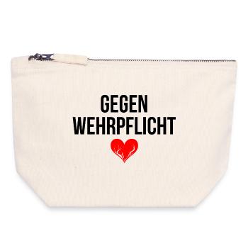 AGAINST CONTINUING EMPLOYMENT - Canvas Zip Pouch 18 x 19 cm - nature - Front