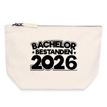 Bachelor 2026 Graduation Graduation - Canvas Zip Pouch 18 x 19 cm - nature - Front