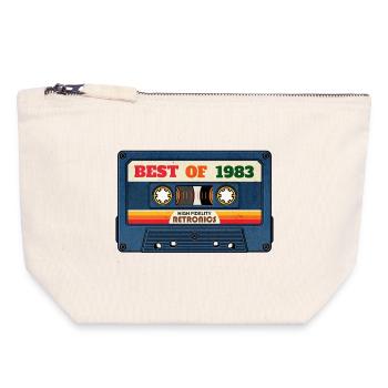 Best of 1983 – Retro Mixtape im Vintage-Look - Canvas Reißverschluss-Täschchen (18 x 19 cm) - Naturweiß - Vorne