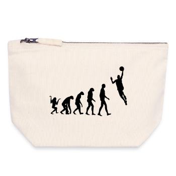 Basketball - Basket Ball - Game - Sport - Player - Canvas Zip Pouch 18 x 19 cm - nature - Front