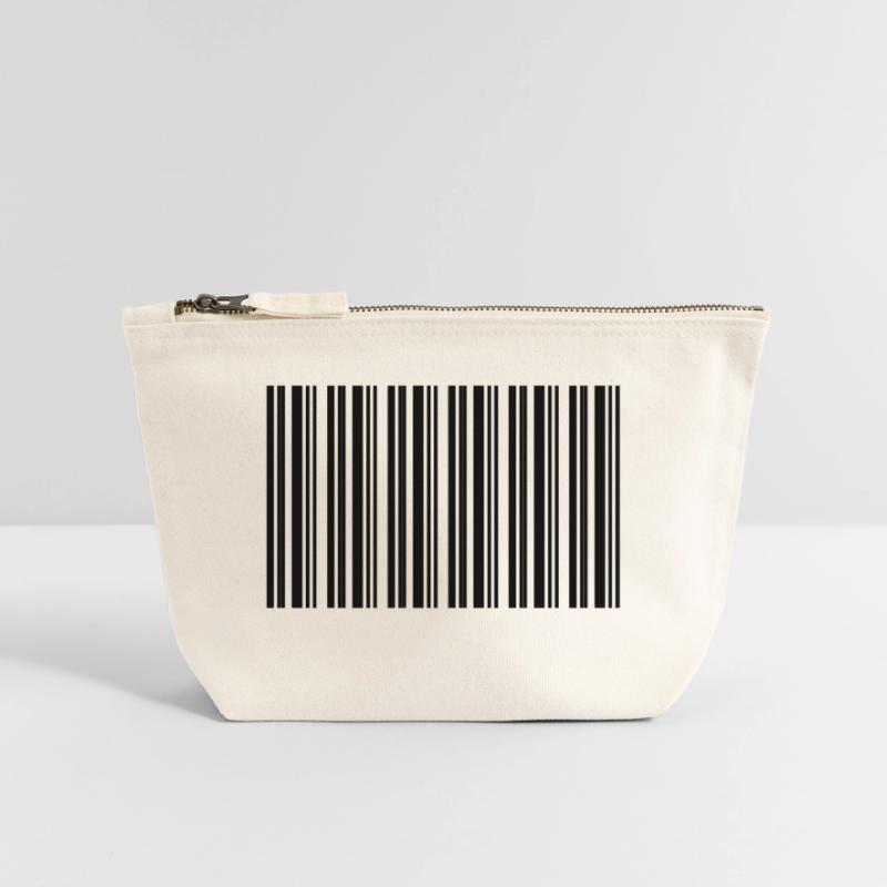 Barcode Strichcode Nerd IT Technik Design Canvas Reißverschluss-Täschchen (18 x 19 cm)