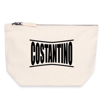 T-Shirt Costantino T-Shirt Geschenkidee - Canvas Reißverschluss-Täschchen (18 x 19 cm) - Naturweiß - Vorne