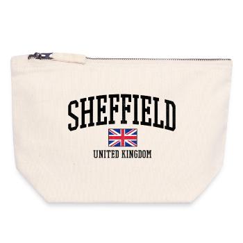 Sheffield UK Distressed Flag - Canvas Reißverschluss-Täschchen (18 x 19 cm) - Naturweiß - Vorne