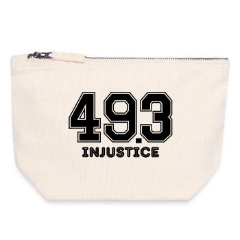 réforme des retraites, Macron, injustice - Pochette zippée en toile 18 x 19 cm - blanc naturel - Devant