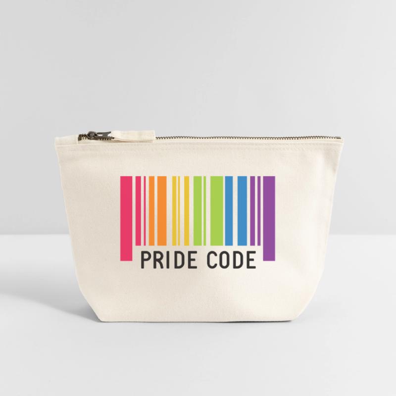 LGBT Pride Monat - Pride Code Canvas Reißverschluss-Täschchen (18 x 19 cm)