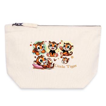 Little Tiger Play World - Canvas Zip Pouch 18 x 19 cm - nature - Front