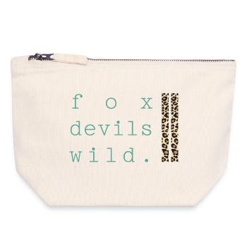 Fox Devil Wild Leopard - Canvas Zip Pouch 18 x 19 cm - nature - Front