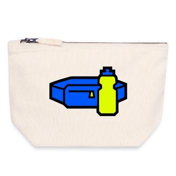 Practical Hydration Belt Runner - Canvas Zip Pouch 18 x 19 cm - nature - Front