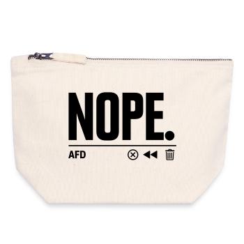 NOPE AfD - Canvas Zip Pouch 18 x 19 cm - nature - Front