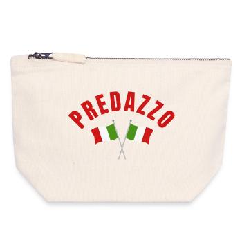 Predazzo Italian Flags  - Canvas Zip Pouch 18 x 19 cm - nature - Front