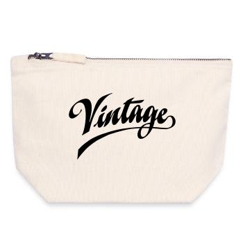 Vintage - Canvas Zip Pouch 18 x 19 cm - nature - Front