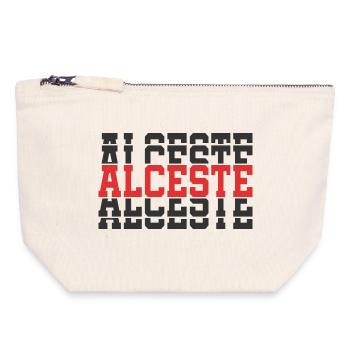 Alceste t-shirt gift idea stacked text - Canvas Zip Pouch 18 x 19 cm - nature - Front