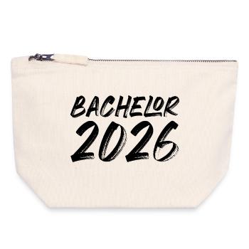 Bachelor 2026 - Canvas Reißverschluss-Täschchen (18 x 19 cm) - Naturweiß - Vorne