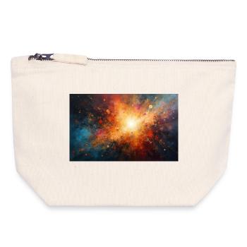 Cosmic Burst Nebula Explosion - Canvas Zip Pouch 18 x 19 cm - nature - Front