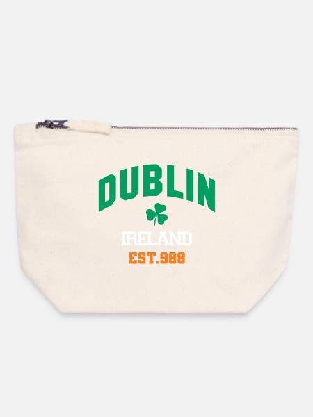 Dublin - Irland - Canvas Reißverschluss-Täschchen (18 x 19 cm) - Naturweiß