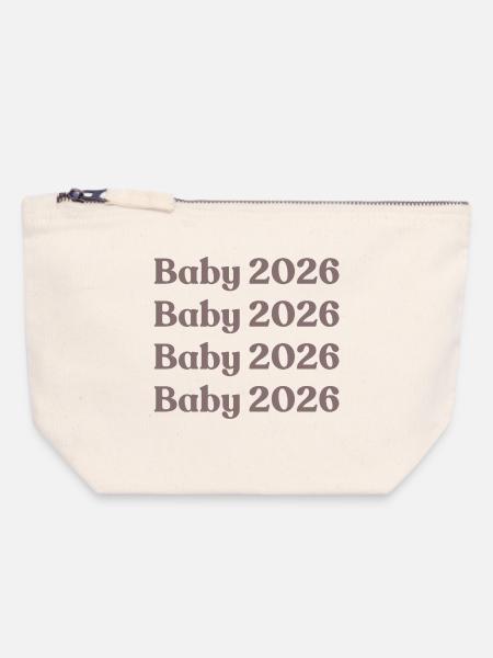 Baby 2026 - Canvas Zip Pouch 18 x 19 cm - nature