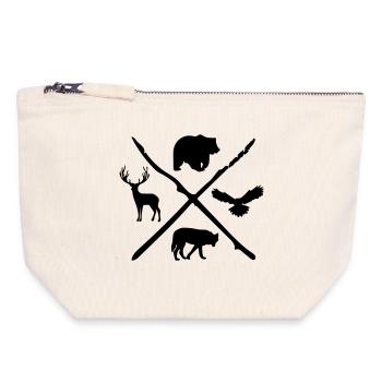 Animal - Canvas Zip Pouch 18 x 19 cm - nature - Front