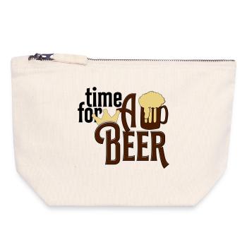 beer - Canvas Zip Pouch 18 x 19 cm - nature - Front