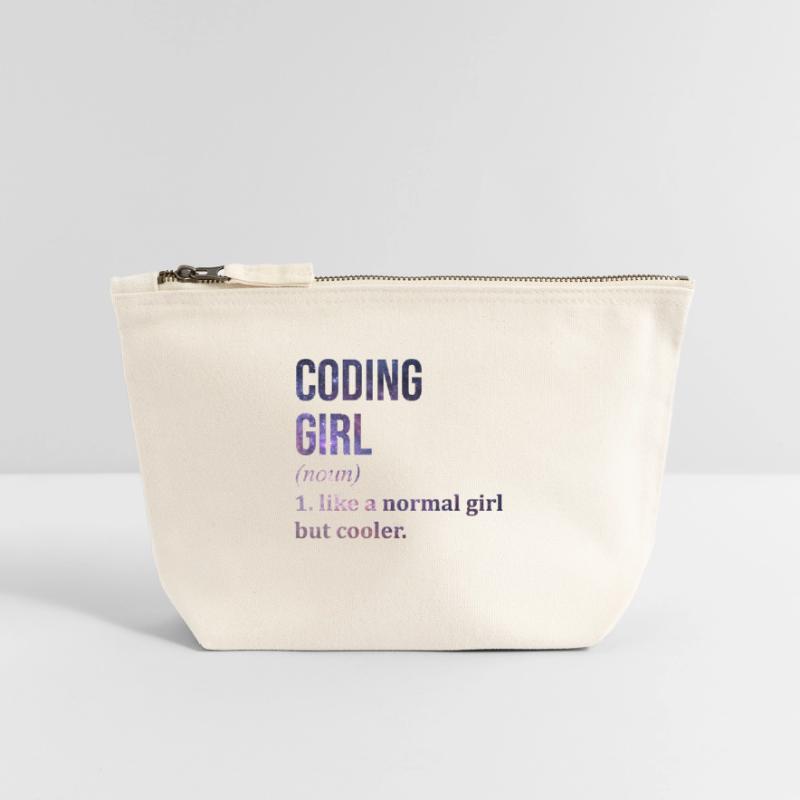 Coding Coding Coding Canvas Zip Pouch 18 x 19 cm
