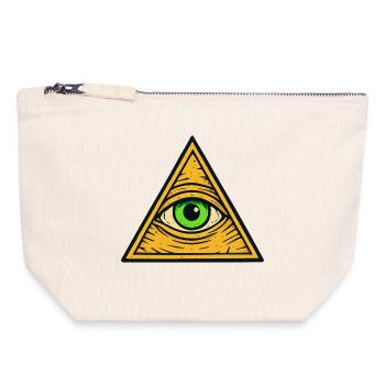 All-Seeing Eye Triangle - Canvas Zip Pouch 18 x 19 cm - nature - Front