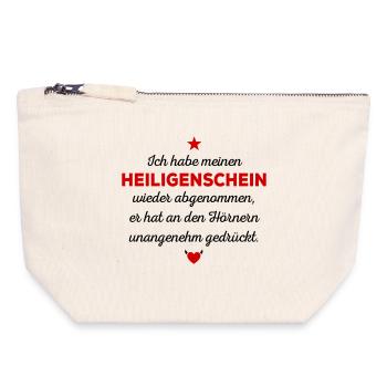 I took off my halo again - Canvas Zip Pouch 18 x 19 cm - nature - Front