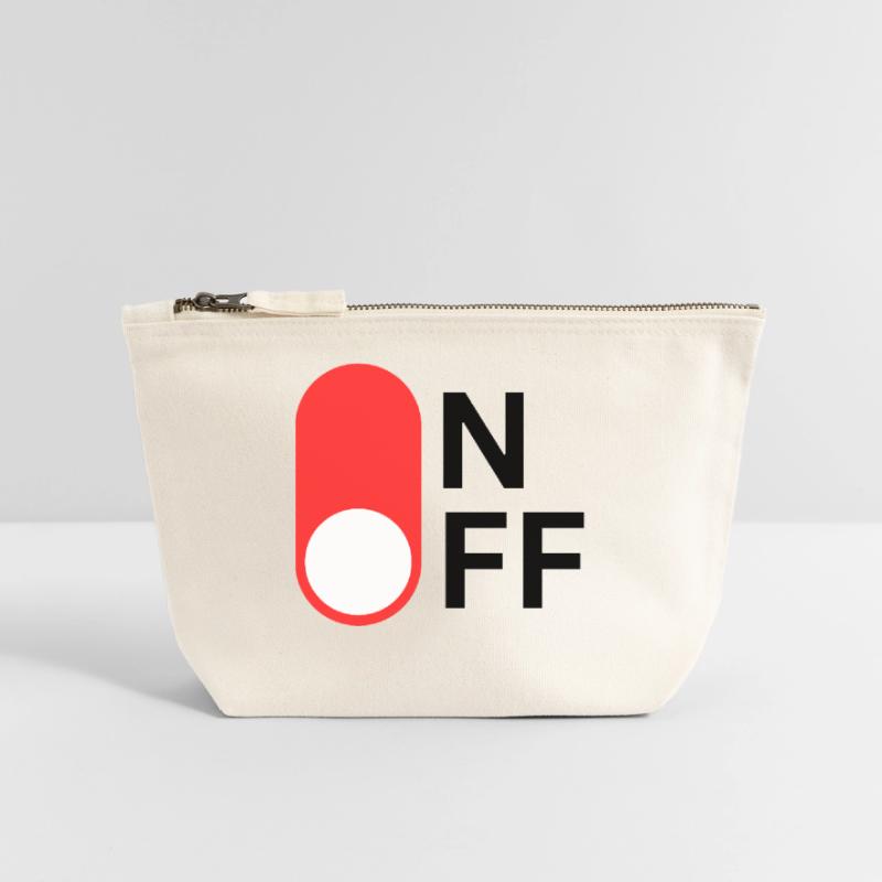 Mode ON/OFF Pochette zippée en toile 18 x 19 cm