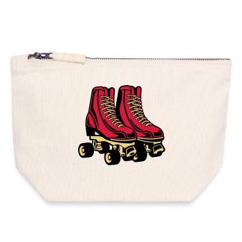 2541614 135123868 Roller Skate - Canvas Reißverschluss-Täschchen (18 x 19 cm) - Naturweiß - Vorne