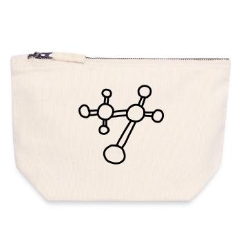 Atom Molekül/ Physik Mechanik Gitter - Canvas Reißverschluss-Täschchen (18 x 19 cm) - Naturweiß - Vorne