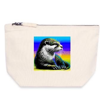 otter - Canvas Zip Pouch 18 x 19 cm - nature - Front