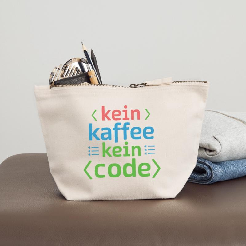 No Coffee No Code Programmer Computer Scientist Canvas Zip Pouch 18 x 19 cm