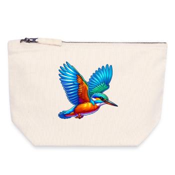 Kingfisher - Canvas Zip Pouch 18 x 19 cm - nature - Front