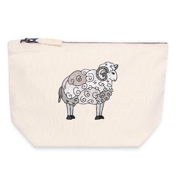 Ram - Canvas Zip Pouch 18 x 19 cm - nature - Front