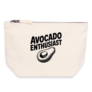 Avocado-Enthusiast - Canvas Reißverschluss-Täschchen (18 x 19 cm) - Naturweiß - Vorne