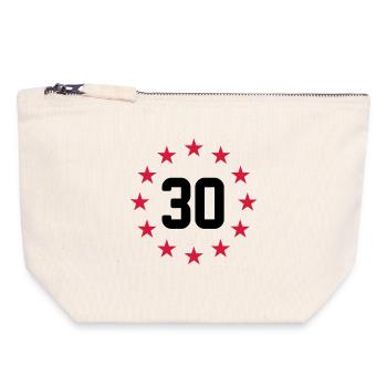 30 years - Canvas Zip Pouch 18 x 19 cm - nature - Front
