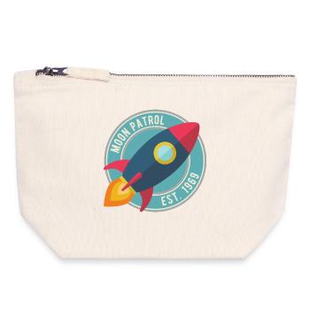 Rakete Moon Patrol Rocket - Canvas Zip Pouch 18 x 19 cm - nature - Front