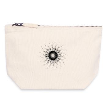 dotted shape gyroscopic pinwheel 4 - Canvas Zip Pouch 18 x 19 cm - nature - Front