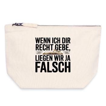 Bookish Mom Vintage Livre Ouvert avec Fleur - Pochette zippée en toile 18 x 19 cm - blanc naturel - Devant