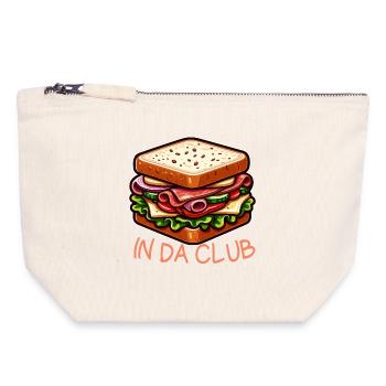 Club Sandwich Colorful Drawing - Canvas Zip Pouch 18 x 19 cm - nature - Front