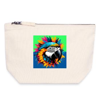parrot - Canvas Zip Pouch 18 x 19 cm - nature - Front