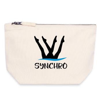 synchronized swimming - Canvas Zip Pouch 18 x 19 cm - nature - Front