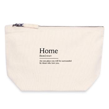 Home at home - Canvas Zip Pouch 18 x 19 cm - nature - Front