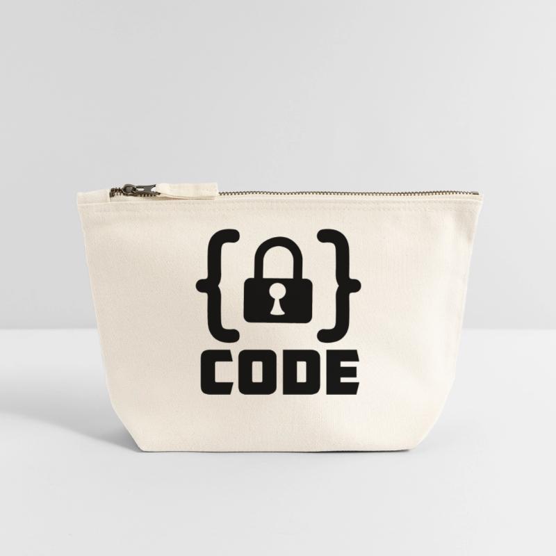Code with lock programmer Canvas Zip Pouch 18 x 19 cm