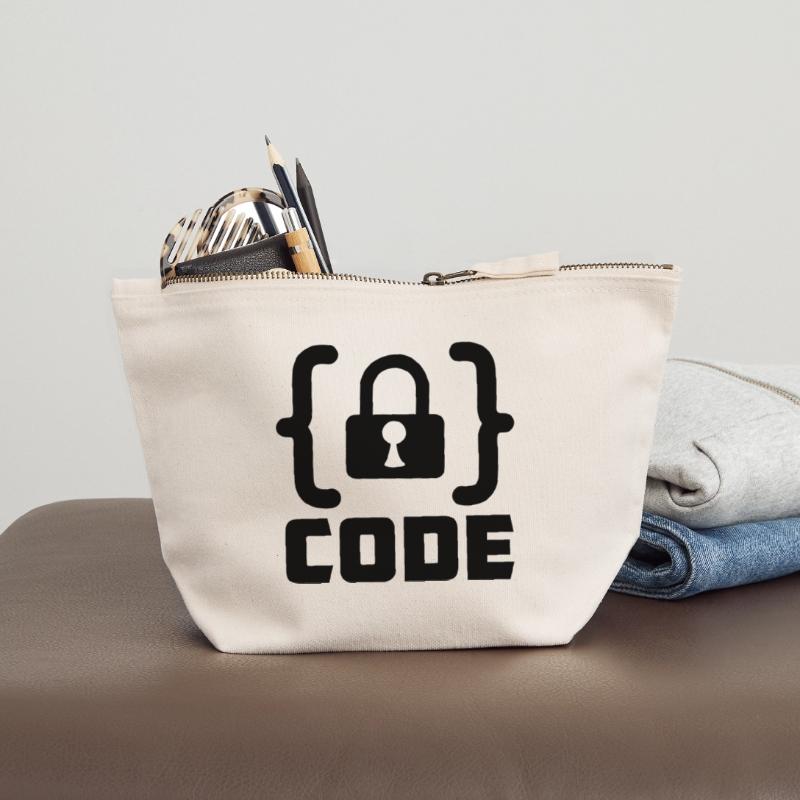 Code mit Sperrprogrammierer Canvas Reißverschluss-Täschchen (18 x 19 cm)