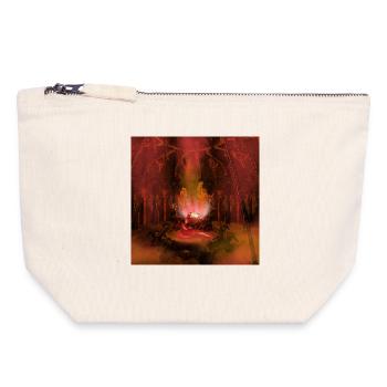 Dancing in the Dark Night - Canvas Zip Pouch 18 x 19 cm - nature - Front